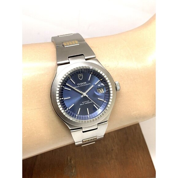 Tudor Mens Watch 9101/0 Vintage Prince Oysterdate Swiss Automatic Blue Dial 38mm - Picture 11 of 15